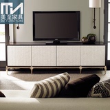 美式实木新古典电视柜 美克简约后现代客厅家具 美家电视柜可定制