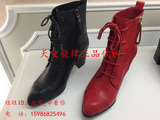 专柜正品代购tigrisso/蹀愫 2015年冬款系带女短靴靴子T55520-14D