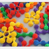 新款特价儿童桌面游戏塑料拼插拼装积木宝宝益智加厚玩具螺旋插片