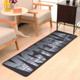 卧室地毯床边毯黑白厨房长条防滑地垫2016新款个性潮流家用长方形