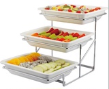 三层双层展示盘水果面包托盘蛋糕点心寿司盘自助餐展示架