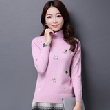 冬季韩版高领毛衣女短款加厚修身百搭打底衫甜美学院风套头针织衫