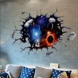 个性创意3D立体宇宙卧室天花板墙贴纸客厅背景墙面装饰品壁纸贴画