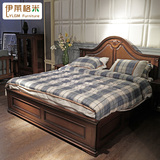 美式床实木床美式乡村家具1.8米双人床新古典婚床 韩宏