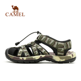 CAMEL骆驼户外男款沙滩凉鞋 防撞鞋头 迷彩耐磨鞋