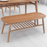 橡木实木长凳换鞋凳可代茶几北欧日式长凳餐凳餐椅白橡木餐椅