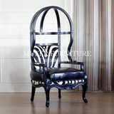 慕妃高端定制家具美式欧式新古典实木公主椅鸟笼椅休闲椅GC562