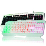 三色发光有线键盘 家用办公有线游戏台式电脑笔记本通用防水键盘