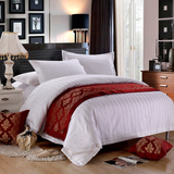 迪霏雅 宾馆酒店40支布草棉质纯色被套床单枕套锻条床上用四件套