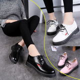 2016春秋季韩版学院风女鞋平跟英伦时尚女学生小皮鞋圆头平底单鞋