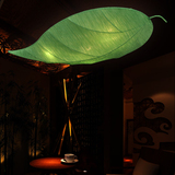 LED树叶子田园浪漫卧室灯饰 海洋布艺吸顶灯具艺术创意儿童房间灯