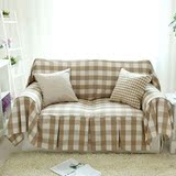 欧式地中海定制棉麻布艺客厅组合沙发垫沙发套沙发巾沙发罩坐垫巾