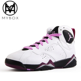 上尚体育 Air Jordan 7 白紫毛衣 乔 AJ7 GS 女篮球鞋 442960-127