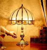 欧式全铜台灯 奢华复古客厅卧室书房床头灯 美式婚庆复古纯铜台灯