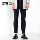 gxg jeans男装休闲裤 冬季新品黑色简约气质长裤子#54802036