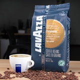 意大利LAVAZZA拉瓦萨PIENAROMA香浓蓝标全仕咖啡豆现磨咖啡粉