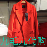 太平鸟 女装 2015冬装新款 一手长大衣 A1AA5416316代购 原价1399