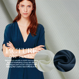 菱形格纹编织肌理感白色+海蓝柔软 秋季外套真丝面料现7折特价！