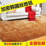 加密加厚韩国丝纯色地毯客厅茶几卧室满铺床边长方形地毯包邮定制