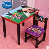 迪士尼儿童桌椅套装儿童餐椅幼儿园书桌套装课桌椅实木儿童学习桌