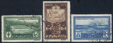 罗马尼亚1932邮电福利基金附捐信销3枚全\疗养院\纪念碑CV$9 VFU