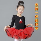 儿童舞蹈服装表演服秋冬季女童芭蕾舞裙练功服长袖少儿形体考级服