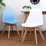 欧式实木餐椅 简约创意伊姆斯椅 特价办公靠背休闲椅 咖啡店桌椅