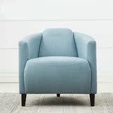 欧美式布艺单人沙发椅特价咖啡店休闲时尚单个沙发小户型客厅卧室