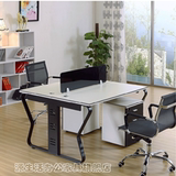 深圳办公家具4人6人屏风职员卡座面对面蝴蝶脚办公桌椅组合简约桌