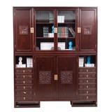 百年印记实木书柜书房储物柜简约现代书架榆木架现代中式书房家具