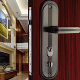 安全防护外固定防盗门锁大把手大门锁面板不锈钢门锁把家用