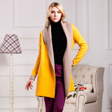 2014冬季新款女款大衣双面羊绒大衣高端正品修身韩版皮草羊绒外套