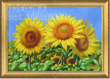 手绘向日葵/太阳花卉油画客厅卧室餐厅装饰画电表箱遮画