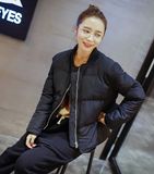 2015冬装新款韩版修身时尚百搭加厚女面包服宽松短款立领棉服