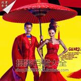 红色古装伞美人计薇拉苏格摄影道具多骨油纸伞 中国风复古大红伞