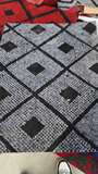 各种菱形回字形方格六角间隔绒提花地毯展览毯