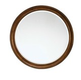 实木圆形化妆镜梳妆台镜子挂镜壁挂出韩国穿衣镜卧室卫生间镜子