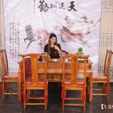 1.2米功夫小茶台简约茶桌椅组合 实木仿古方形客厅茶几中式南榆木