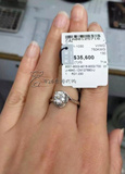 926香港代购周大福专柜18K金白金钻石戒指唯爱系列扭臂结婚钻戒