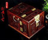 红酸枝珠宝箱木雕镜箱厂家直销红木家具梳妆首饰盒结婚工艺礼品