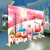 卡通屏风 儿童房卧室折屏 创意定制幼儿园活动主题背景隔断墙K6