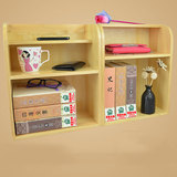 松木实木创意桌上置物架书架书柜书橱桌面储物柜简易儿童学生宿舍