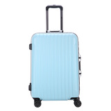 学生铝框拉杆箱万向轮纯色条纹行李箱旅行箱万向轮登机20寸24寸