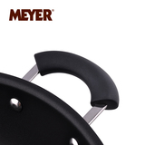 Meyer美亚 无油烟炒锅36cm 不锈钢盖双耳不生锈不粘锅 电磁炉可用