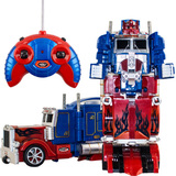 锋源正品电动儿童玩具车遥控车变形金刚机器人擎天柱模型汽车充电