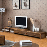 中式客厅实木电视柜茶几组合简约壁挂伸缩电视柜组合电视机柜dsg
