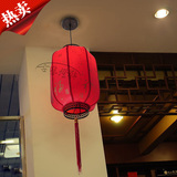 现代中式羊皮灯笼阳台过道楼梯古典灯复古茶餐厅网吧吧台前台吊灯