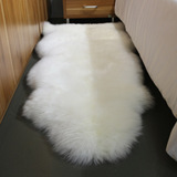 澳洲纯羊毛地毯客厅地毯卧室床边毯整张羊皮沙发垫飘窗垫定制白色
