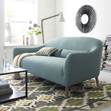 北欧小户型布艺沙发 日式简约现代客厅卧室单人双人三人布沙发椅