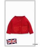 [英国代购]欧美2016春装新款童装next纯棉新生婴儿针织衫蕾丝开衫